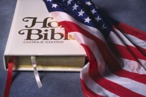 flag and bible