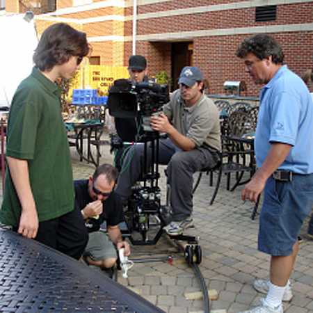 Charles Bailey on set