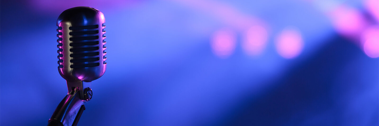 microphone lavender violet background flipped